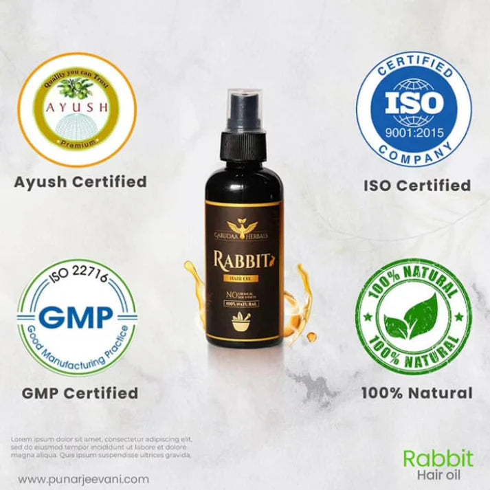 Rabbit Herbal Hair Oil - 100% Effective!