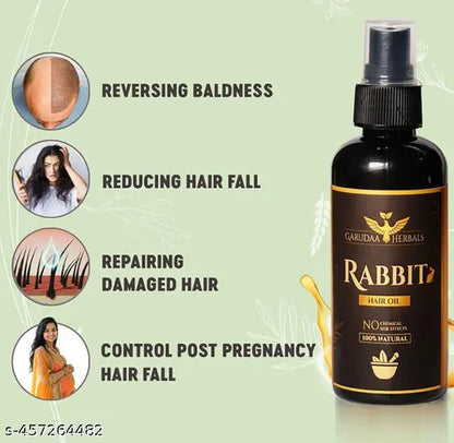 Rabbit Herbal Hair Oil - 100% Effective!